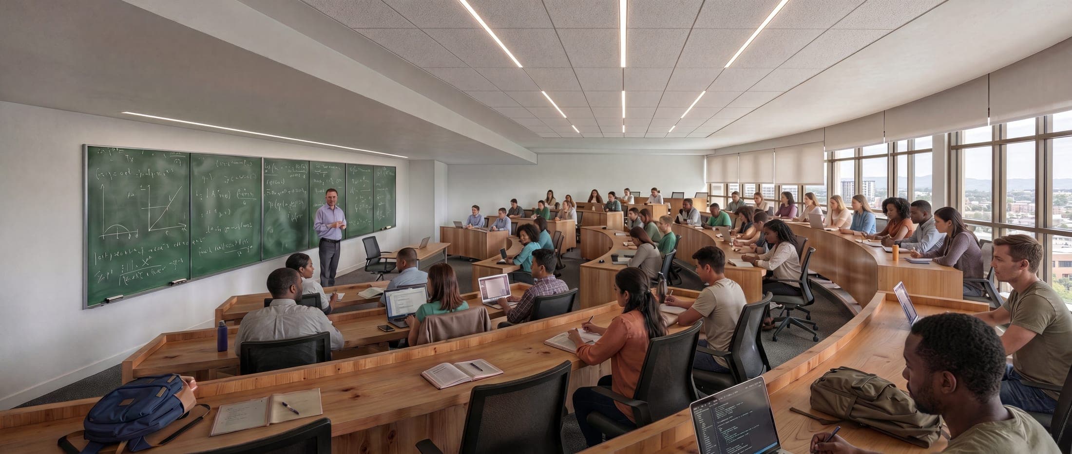 Campus auditorium — architectural rendering